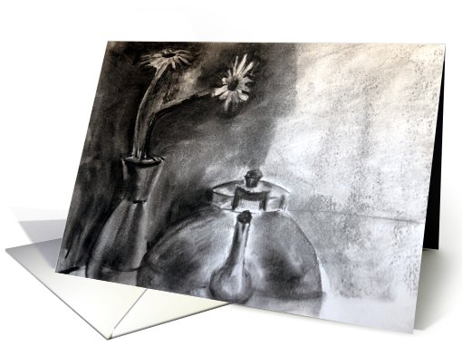 Still Life kettle and vase card (447398)