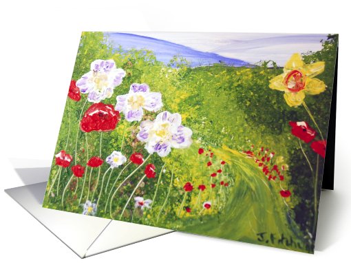 Countryside Flowers card (450170)