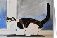 Ginger Cat on a windowsill card