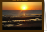 sunset on a beach card