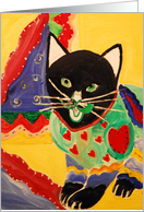 Folk Art Cat Card