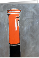an english postbox, illustration card