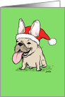 French Bulldog Santa card