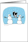 Winter Fun Border Collie card