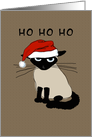 Christmas, Siamese Santa card