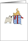 Keeshond Puppy & Kitten card