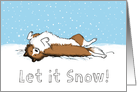 Sheltie Let it Snow! card