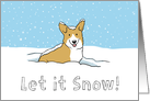 Corgi Let it Snow! card