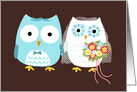 Owls Wedding Congratulations card