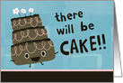 There Will Be Cake! Party Invitation card