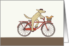 Thanks for Being my Friend, Cycling Dog & Squirrel card