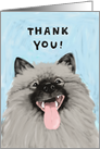 Keeshond Thank You card