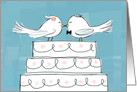 Love Birds Wedding Congratulations card