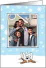 Winter Beagle Holiday Photo Template card