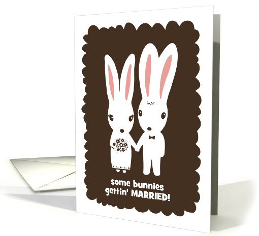 Bunnies Getting Married Wedding Congratulations card (1065421)