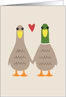 Love Ducks Valentine’s Day card