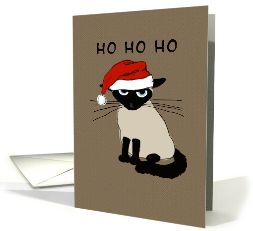 Christmas, Siamese Santa card (877631)