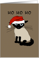 Christmas, Siamese Santa card