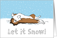 Sheltie Let it Snow! card