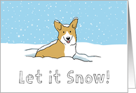 Corgi Let it Snow! card