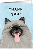 Keeshond Thank You card