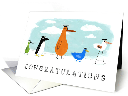 Whimsical Birds Graduation Congratulations card (889333)