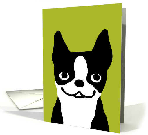 Boston Terrier Hello card (889335)