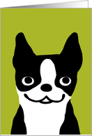 Boston Terrier Hello card