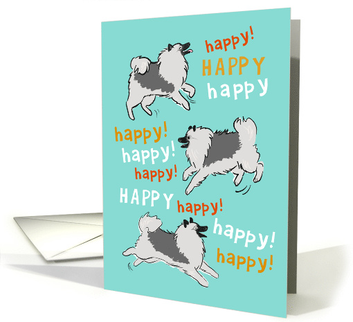 Happy Birthday Keeshond card (889336)