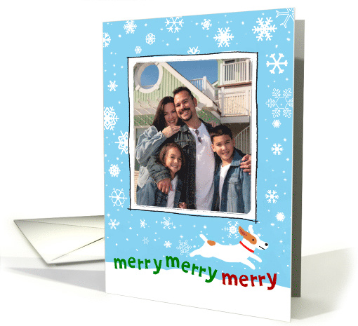 Jack Russell Terrier Christmas Photo Template card (942144)