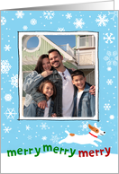 Jack Russell Terrier Christmas Photo Template card