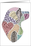 Labrador Dog Doodle Ink Sympathy Dog Loss Card