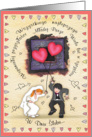 weselna para tańczy/wedding couple dancing card