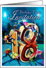 18 Night Birthday invitation card