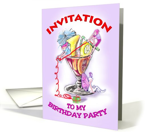 fairy drink invitation card (451305)