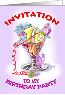 fairy drink invitation card