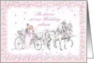 wedding horse driven cab card