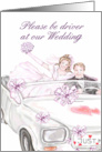being our driver/wedding card
