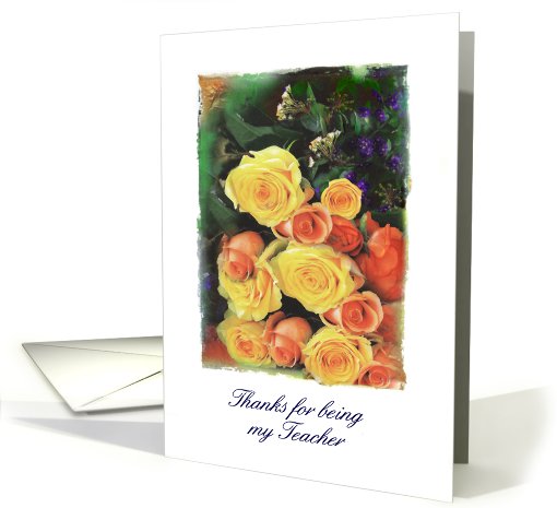 thanks flowers card (452528)