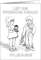 coloring let be friends card