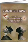 divorce congratulation/ both card