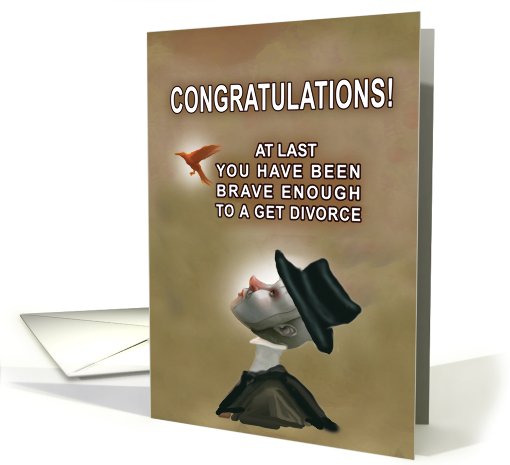 divorce congratulation/ man card (453455)