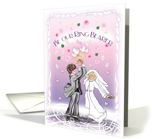 Rings and Bride and Groom card (455269)