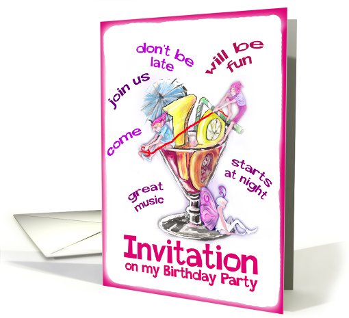 fairy drink invitation card (455300)
