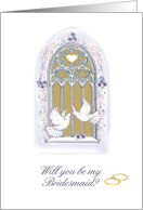 window/ invitation/bridesmaid card