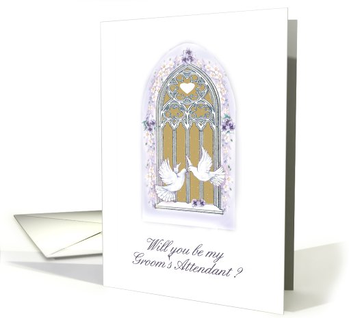 window/ invitation/groom's attendant card (455745)