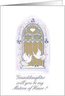 window/ invitation/matron of honor card