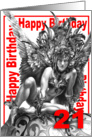 21 happy birthday card