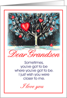 dear grandson card