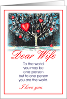 dear wife/miss you card